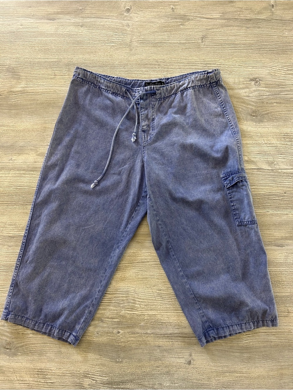 Vintage 90s Bfofo Designs Inc. White 100% Cotton Cargo Capri Utility Pants S/P